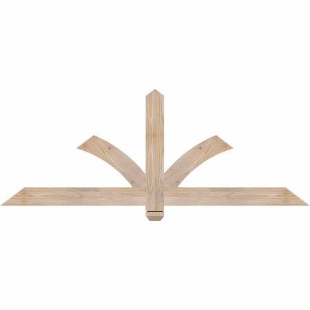 Ekena Millwork Redmond Smooth Timber Gable Bracket, Douglas Fir, 60"W x 22"H x 1 1/2"D x 3 1/2"F, 9/12 Pitch GBW060X22X0204RED00SDF